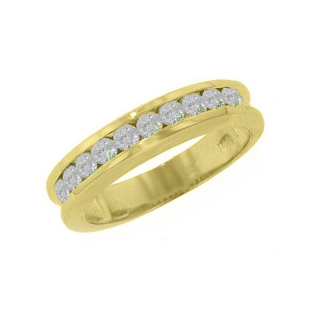 New 1.00CT Men's Round Cut Diamond Ring Wedding Band G/SI1 14KT Yellow